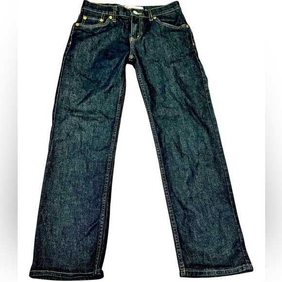 Levi’s 514 Straight Jeans Size 14 Reg W27 L27 Dark Wash Excellent Condition - Picture 1 of 6